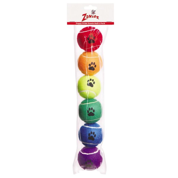 Zanies Puppy Pride Tennis Balls 6pk