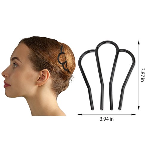 Fork Hair Clips for Thick Hair Teeth 8PCS Hair Pins Hair Stick for Updo Bun Hair Buns French Twist Hair Side Combs U Shape Hair Tools Hair Accessories