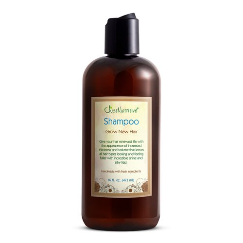 Grow New Hair Shampoo | Healthy Hair Growth | Natural Shampoo | For Both Men And Women | Hair Care | Hair Growth | Just Nutritive | 16 fl oz
