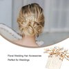 ZBJBinCH Bridal Hair Comb, The Latest Style Bridal Hair Accessories Is A Wedding Necessities, Pearl Hair Accessories for The Bride and Her Bridesmaids (Gold)