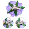 Topbuti Rose Hair Clip Flower Hairpin Rose Brooch Floral Clips, 4 Pcs Fabric Rose Flowers Hair Clips Mexican Hair Flowers Pin up Headpieces for Woman Girl Wedding Party Mother's Day (2 Sizes) (Purple)