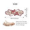 inSowni 4 Pack Luxury Glitter Sparkly Jeweled Gems Crystal Rhinestone Flower Metal French Barrettes Snap Alligator Hair Clips Headpieces Accessories for Women Girls