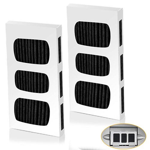 Refrigerator Air Filter, 2 Pack Pure Air Ultra II Refrigerator Air Filter Activated Carbon Filter with Carbon Technology Replacement for Frigidaire PAULTRA2, Pure Air Ultra 2 to Absorb Food Odors