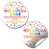 Confetti Rainbow Stars Hot Cocoa Bomb Packaging Sticker Labels, Total of 40 2" Circle Stickers by Amanda Creation