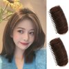 1Pcs Womens Hair Bun Invisible False Hair Clip Bump It Up Volume Hair Base Fluffy Princess Styling Increased Hair Pad Styling Insert Tool Hair Accessories (Light Brown)