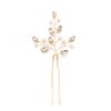fxmimior Bridal Hair Accessories Pearl Crystal Hair Pins Hair Clips Bobby Pin Wedding Party Evening Headpiece Head Wear (pack of 3) (gold)