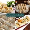 AMGOYA Dumpling Maker Kit Stainless Steel Dumpling Mold Maker, Momos for Easy Dumpling Making, Dough Cutter, Stuffing Spoon, and Flour Ring Cutter- Empanada Maker Press Set for Pierogies, Gyoza Etc