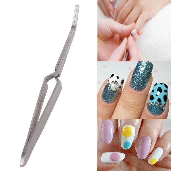 Yimart® 1pcs Nail Professional Tools Multi-Function Nail Art Rhinestones Decoration Picking Clip Nipper Stainless Steel Tweezers