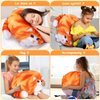 Achwishap Cat Plush,Soft Cat Stuffed Animals,Kawaii Cat Plush Toys,Cute Plushies Cat Body Pillow,Kitten Stuffed Animal Hugging Pillows Plushies Gifts for Kids Adults Birthday(Orange Cat,18”)