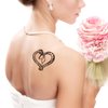 Snake Heart Temporary Tattoos– 7-Pack Halloween Temporary Tattoos for Women Men, Adults, Cosplay, and Party Makeup, Fake Tattoos, 3.7 x 3.7 Inch