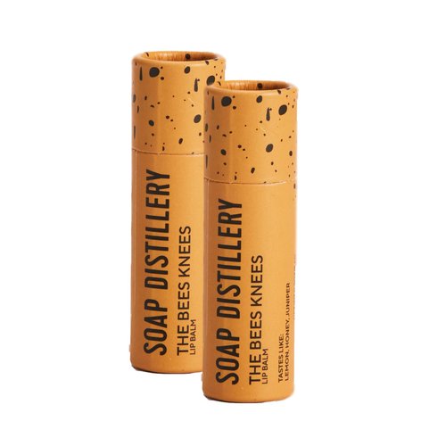 Soap Distillery Lip Balm Two Pack - Organic Beeswax - Plastic Free Tube (Bees Knees)