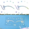 Uranian Holographic Face Stickers Eyeliner Stickers for Eyes Eyeshadow Tattoo Stickers for Women Rhinestones Eyelid Tape Stars Stickers for Festival Party Halloween Club