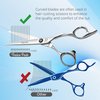 Fenice Peak CNC Professional Hair Cutting Scissors 5.5 Inch Sharp Convex Blade Barber Shears Made of VG10 Japanese Stainless Steel with Adjustment Screw for Salon Hairdressing and Home User