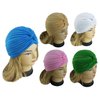 5 Women Stretchy Turban Chemo Cap Bennie Head Wrap Headwear (5 Pastel)