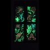 Premium Glow in the Dark Tattoos Glowing Temporary Tattoo Shimmer Gold Temporary Fake Jewelry Fluorescent Tattoos 4 Sheets