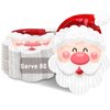 Santa Claus plates Christmas party paper plates 10.5"x7" Xmas plates disposable dinnerware 80 count Novelty Santa paper plates bulk Christmas dinner plates tableware Holiday Plates For kids Party time