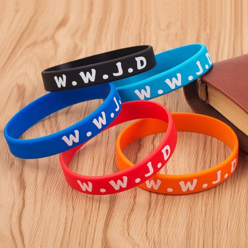 36Pcs WWJD Rubber Bracelets Colorful What Would Jesus Do Silicone Wristbands for Men Women Party Favors Christian Jesus wwjd Inspirational Bracelet Motivational Bracelet Christmas Gifts Church