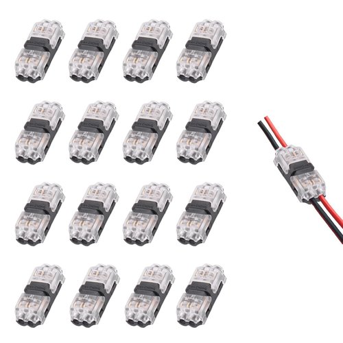Low Voltage Wire Connectors, Wire Tap 20-24 Gauge Wire Connectors Splicer, I Type 2 Pins 16 Pack