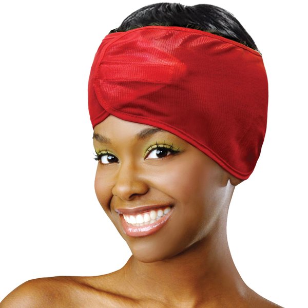 DONNA COLLECTION PREMIUM SATIN WRAP Silk Hair Wrap for Sleeping Head Wrap for Women, 1PC RED COLOR