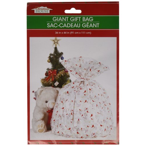 2-Pack Plastic Giant Christmas Gift Bags 36 x 44 inches, Designs will vary