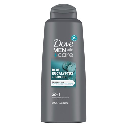 DOVE MEN + CARE Men 2 in 1 Shampoo and Conditioner Eucalyptus + Birch for Healthy-Looking Hair Na...