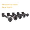 binifiMux 50pcs Black Hex Socket Cap Bolts Barrel Nuts Assortment Kit for Crib Baby Bed Cots Furniture, M6 x 40mm/ 50mm/ 60mm/ 70mm/ 80mm