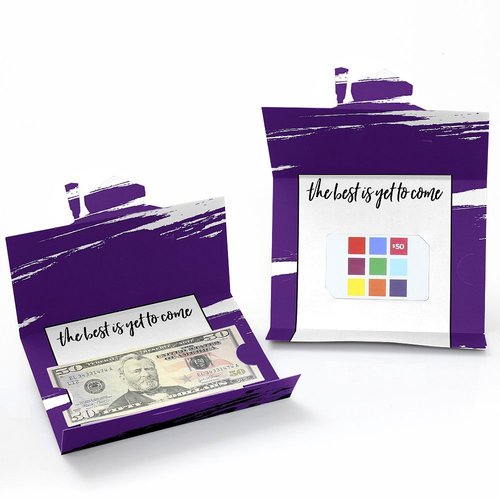 Big Dot of Happiness Purple Grad - Best is Yet to Come - Purple Graduation Party Money And Gift Card Holders - Set of 8