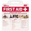 M2 BASICS Complete 321 Piece Emergency First Aid Kit | Business & Home Medical Supplies | Wall Mountable Hard Case | Office, Car, Travel, School, Camping, Hunting, Sports