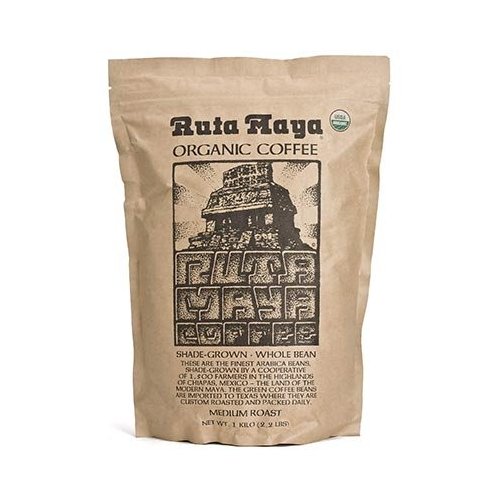 Ruta Maya Organic Medium Roast Whole Bean Coffee 2 Count - 2.2 Lbs. Each