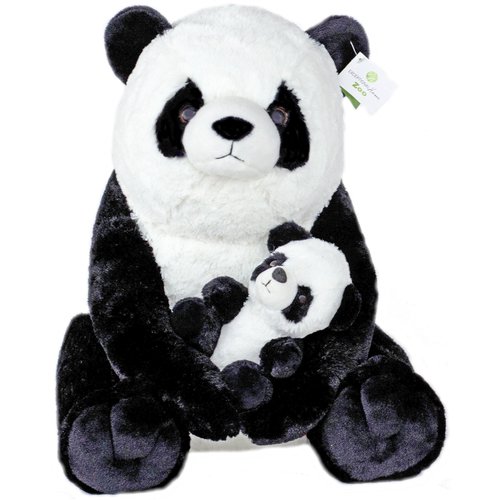 Mother and Baby Panda Plush Set | Super Soft Panda Stuffed Animal | Cute Plushies for Kids Bedroom | 18-in Stuffed Animals for Girls & Boys | Panda Bear Stuffed Animal Toys by Exceptional Home