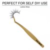 Clusters DIY Lash Applicator Sets, 2 PCS Eyelash Tweezers, Lash Applicator Tool, Gold Eyelash Tools Sets, DIY Eyelash Precise Applicator, Lash Tweezer for DIY Eyelash Extensions