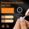 LEDSUUEI Cordless Electric Nail Drill: 30000RPM Professional Electric Nail File for Acrylic Polish Gel Nails Removal Rechargeable Nail Dril with Nail Drill Bits Sanding Bands(Rose Gold)