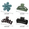Sunolga 8PCS Hair Clips for Women, Flower Claw Clips for Thick Hair, Non-Slip Hair Accessories with Multi-Styles, Neutral Colors Variety Pack