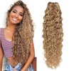 FASHION LINE Brazilian P27/613 Water Wave Blonde Human Hair Extensions Unprocessed Human Hair Bundles Weft 1PC 100g Piano Color (22")