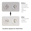 100 Packs Wall Plate Screws, Taezn Outlet Cover Screws 4 Length Sizes 6-32 Thread Switch Plate Screws Perfect Replacement for Wall Outlet Screws, Light Plate Screws, White Screws for Wall Plate, etc.