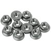ZXYRC 10PCS CNC Aluminum Flange Wheel Lock Nut M4 Multicolor for 1/10 1/14 RC Car Truck Crawler Drift TRX4 SCX10 Scania Universal Part (Gray)