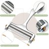Bellemain Stainless Steel Wire Cheese Slicer - Hand Held Cheese Cutter for Cheddar, Gruyere, Raclette, Mozzarella Cheese Block, Adjustable Cheese Shaver, Thick & Thin Slicer, Cheese Curler (Silver)