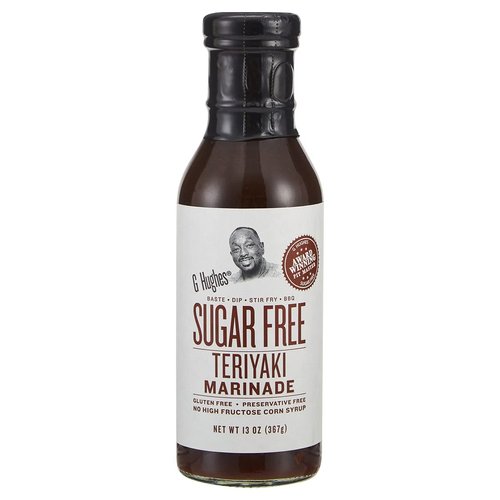 hughe G Hughes Sugar Free Original Teriyaki Marinade Sauce - Gluten Free -13 ounce - with Metal Spoon, 13 Ounce (Pack of 1)