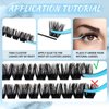 Lash Clusters 70 Pcs Cluster Lashes Eyelash Clusters DIY Cluster Eyelash Extensions Individual Lashes Thin Band & Soft(Cyclone,D-8-16mix)