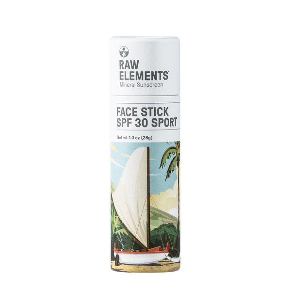Raw Elements Mike Field Face & Body Face Mineral Sunscreen Stick, Non-Nano Zinc Oxide, Water-Resistant 80 Min, Reef Safe, All Ages Safe, SPF 30+, Travel Sunblock 1.0 oz