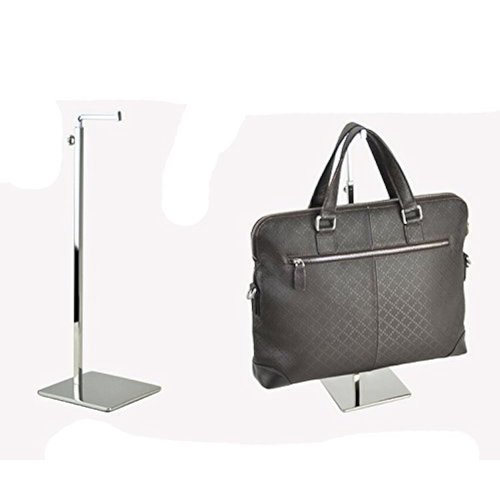 B&NN Adjustable Metal Handbag Rack Tabletop Handbag Purse Display Stand Single Hook Bag Stand Holder (Silver)