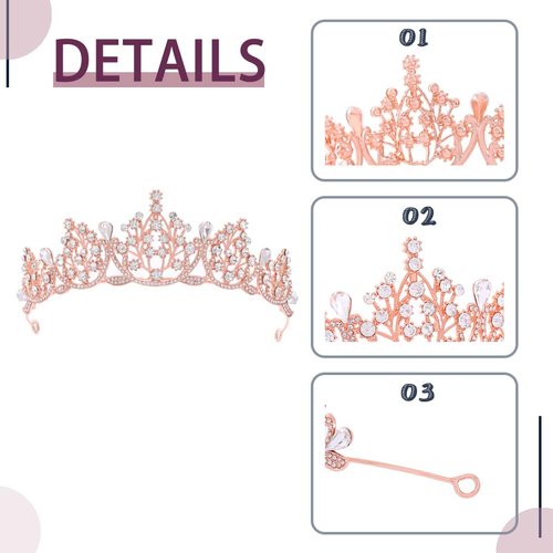 Formery "Birthday Queen" Glitter Sash & Rhinestone Tiara Crowns for Women Girls Pink Crystal Set Birthday Party Supplies Topper Decorations Hair Accessories