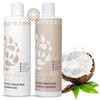 Purezero Coconut Milk Shampoo & Conditioner Set - 100% Vegan & Cruelty Free - Intense Hydration & Increase Shine - Zero Sulfates, Parabens, Dyes - Fight Dandruff & Frizz
