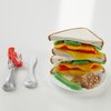 Play-Doh Kitchen Creations Cheesy Sandwich Play Food Set for Kids 3 Years and Up Elastix Compound and 6 Additional Colors