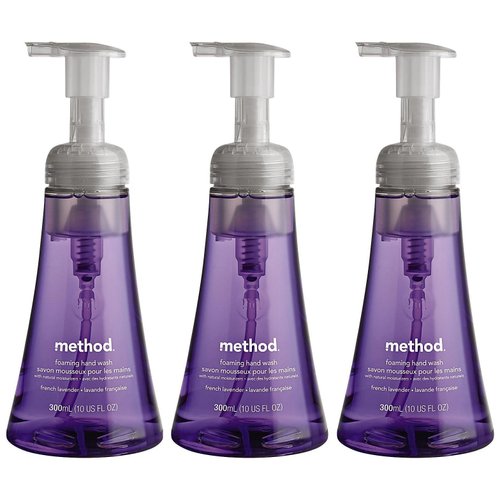 Method Foaming Hand Wash, French Lavender, 10 Fl Oz (Pack of 3)