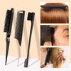PasaRose Hair Wax Stick,Slick Back Hair Brush for Hair 4Pcs,Non-Greasy for Styling Puffs and Wigs,Combing Brush for Loose Hair,Rat Tail Comb for Separation,Edge Brush for Finishing