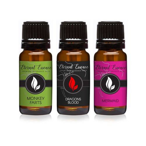 Trio (3) - Monkey Farts, Dragons Blood & Mermaid - Premium Fragrance Oil Trio - 10ml