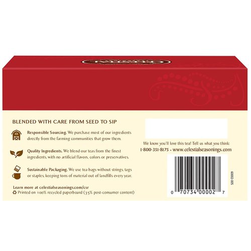 Celestial Seasonings Tea Caffeine Free Herbal Tea, Red Zinger 20 ea ( Packs of 6)