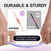 Jurrissa Rat Tail Combs for Parting,Fine Tooth Teasing Comb-Heat Resistant Anti Static Parting Combs for Braiding,Root Teasing-Styling Combs Set for Women,Suit for Wet Dry Hair((Pink&Purple)