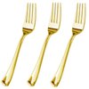 JL Prime 100 Piece Gold Plastic Forks Set, Re-Usable Recyclable Plastic Forks, Gold Plastic Forks, Great for Wedding, Anniversary, Rehearsal, Shower Events
